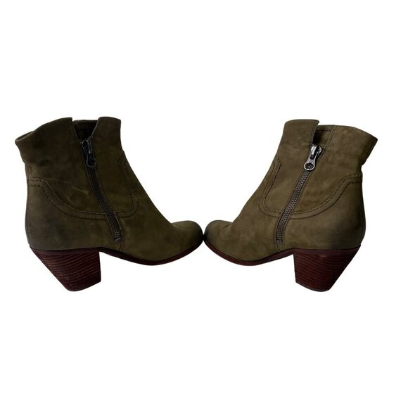 Sam Edelman | Women's "Louie" Olive Green Suede Fringe Ankle Boots Size 9.5 - Picture 4 of 13